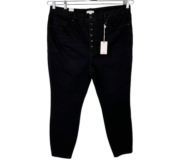 Good American Denim - Good American GWRB961TNA Good Waist skinny jeans black plus size 24